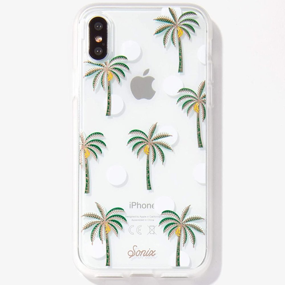 BRAND NEW Sonix iPhone XS Max Case in Clear Bora Bora Tropical Palm Tree Print